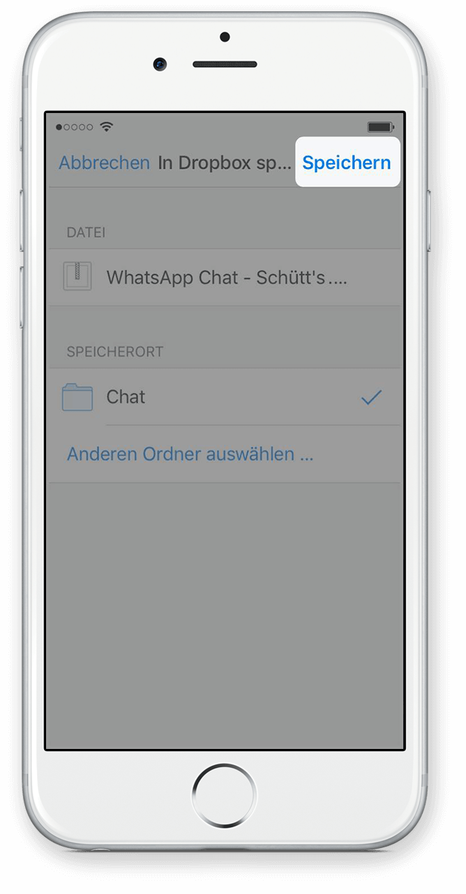 Export WhatsApp Chat via Dropbox 6