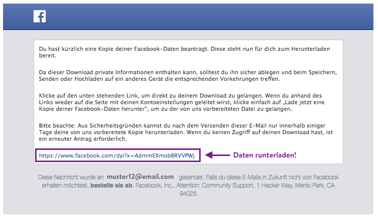 Facebook Daten runterladen für zapptales Facebook Daten runterladen für zapptales