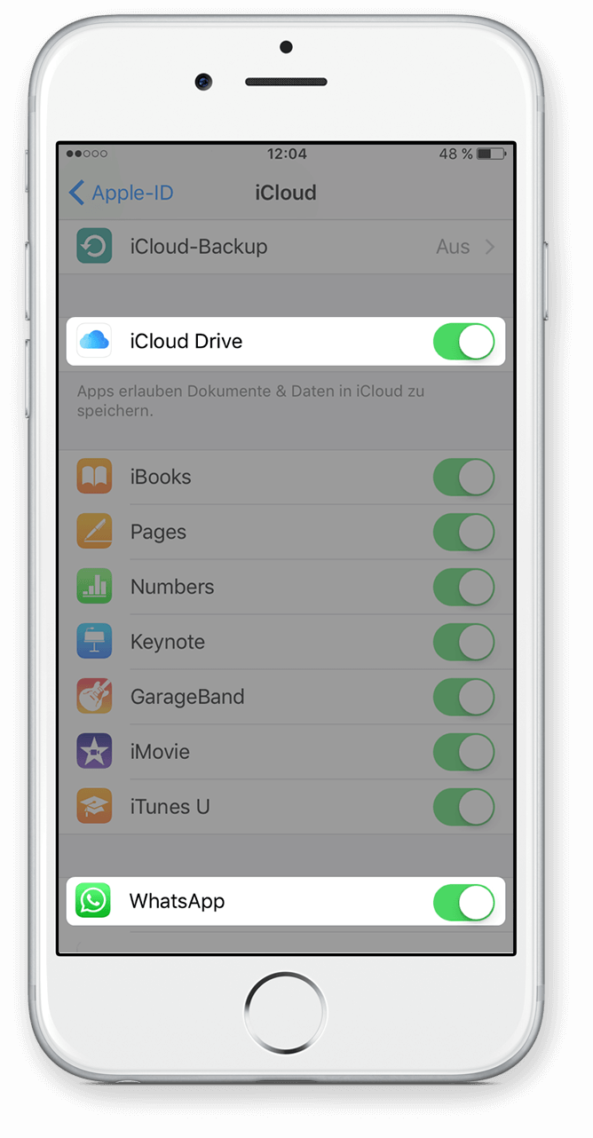 WhatsApp iCloud Step 3 WhatsApp iCloud Step 3