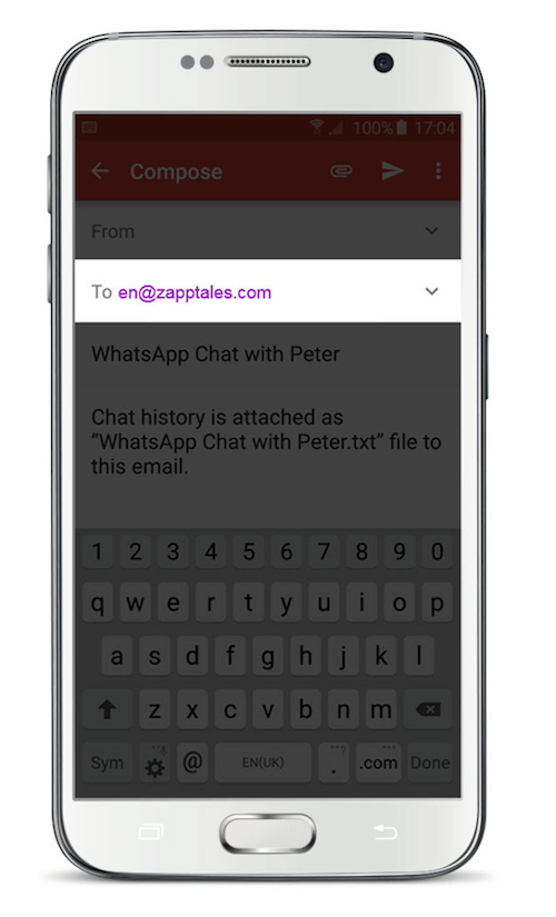 Export WhatsApp Chat Android Email
