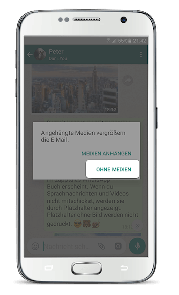 WhatsApp Chat exportieren Android Hinweis ohne Medien WhatsApp Chat exportieren Android Hinweis ohne Medien