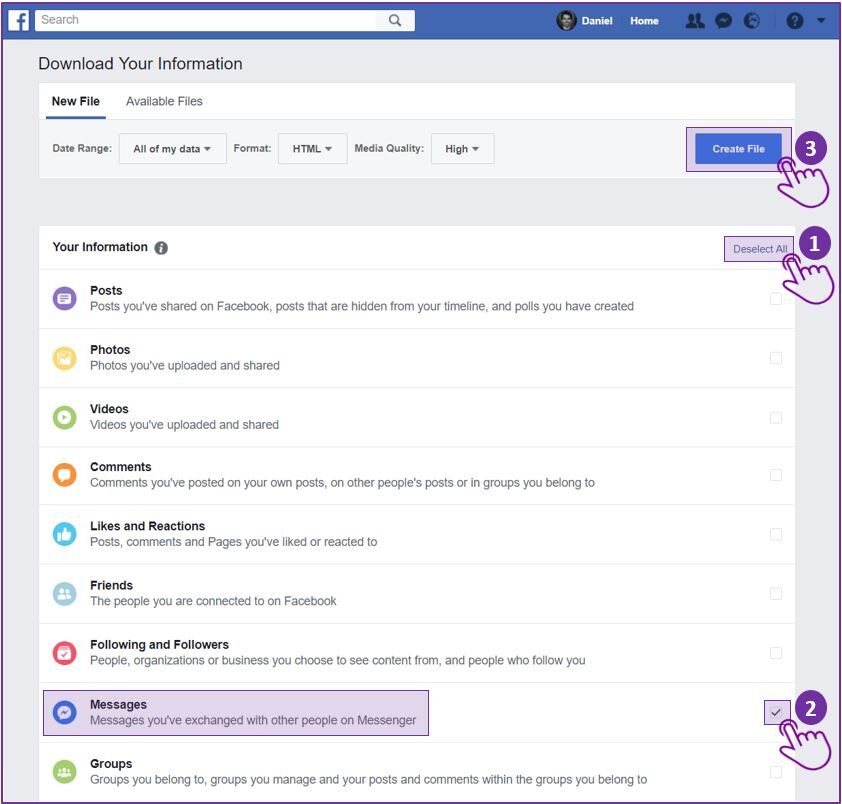 Download Facebook Messenger Chat History How To