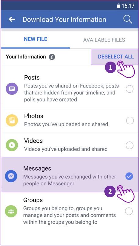 download all files from facebook messager