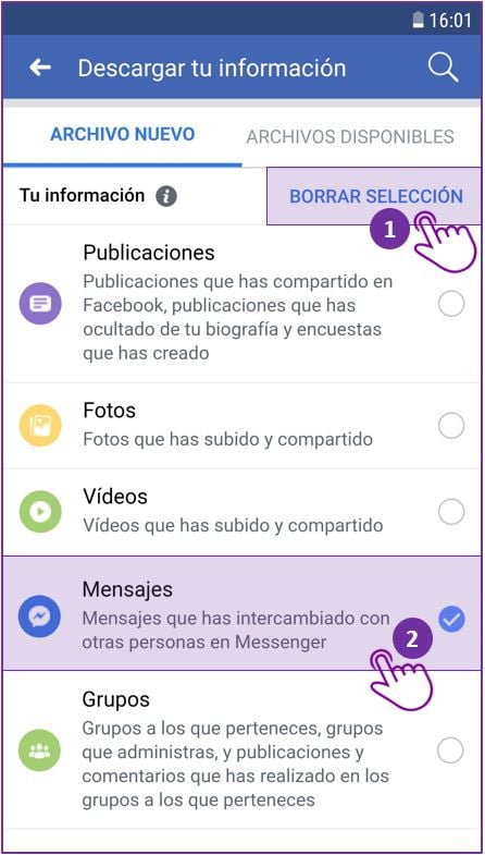 zapptales Messenger libro Paso4