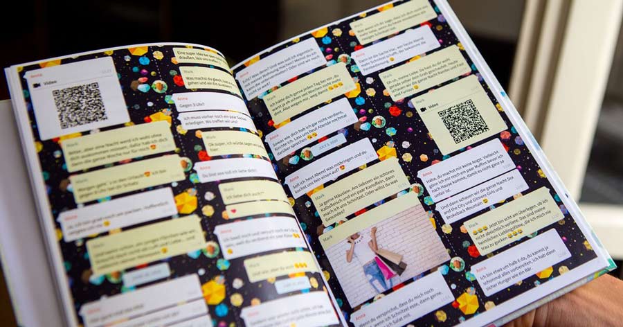 WhatsApp Chat als Buch drucken mit Sprachnachrichten und Videos WhatsApp Chat als Buch drucken mit Sprachnachrichten und Videos