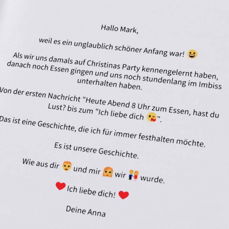 Fernbeziehung: Das perfekte Geschenk - WhatsApp Buch mit Widmung