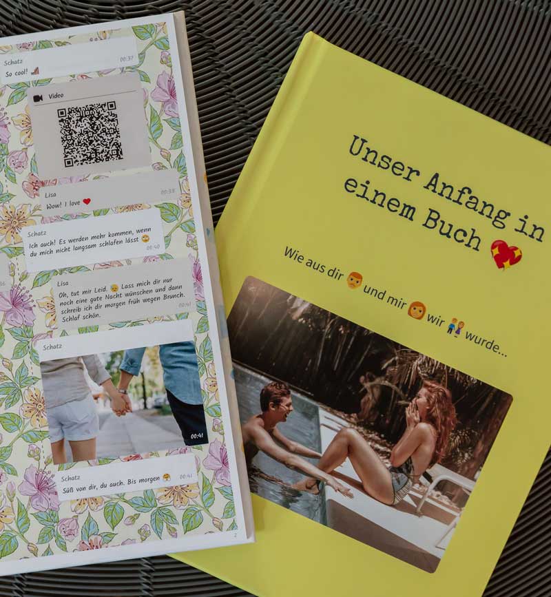 Instagram Chat Verlauf als Buch drucken