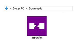 zapptales Software auf dem Computer installieren