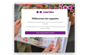 Die zapptales Software auf dem Computer installieren