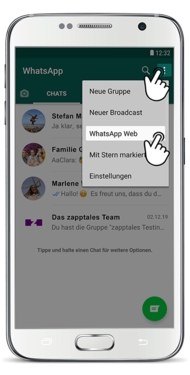 WhatsApp Web Login mit Android