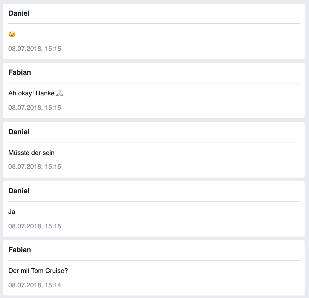 facebook messenger chat from the html file