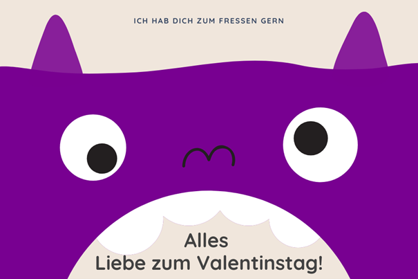 Virtuelle Valentinstagkarte für WhatsApp.