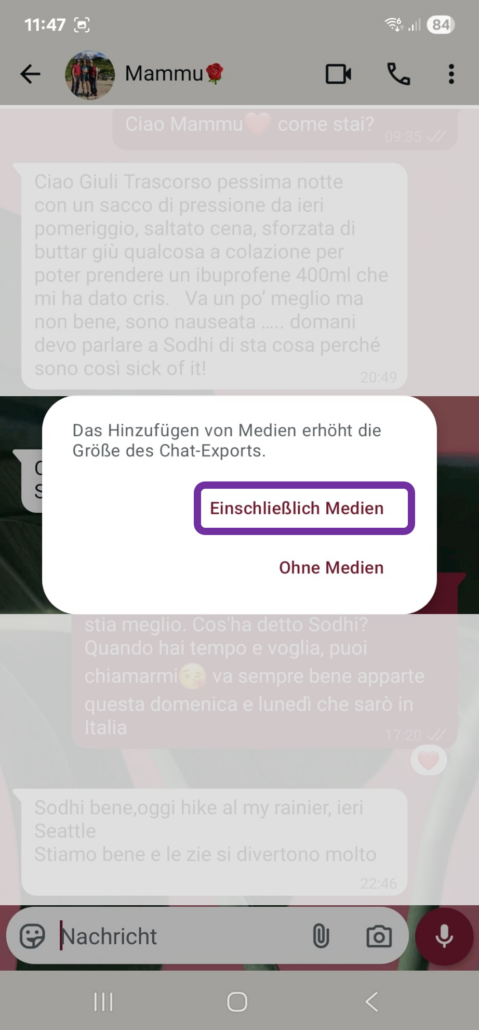 Einschließlich Medien