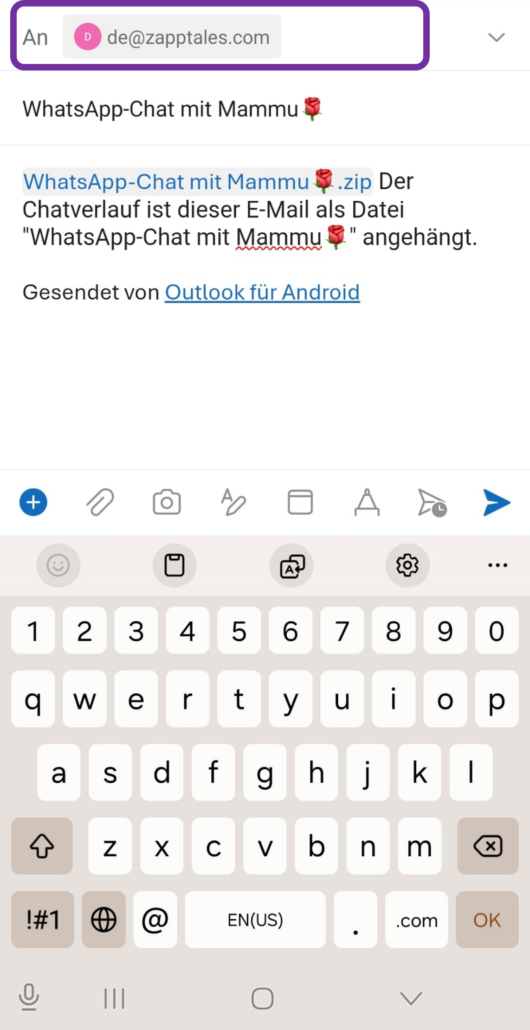 E-Mail an zapptales senden
