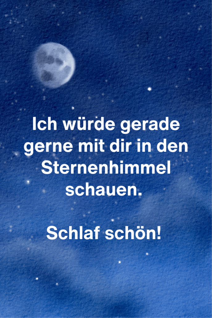 Romantischer Gute-Nacht-Gruß mit Sternenhimmel